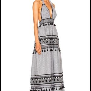 Dodo Bar Or black and white halter dress size Small.